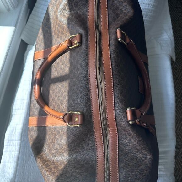 Authentic Vintage Celine Macadam Canvas Boston Travel Bag - Picture 7 of 16